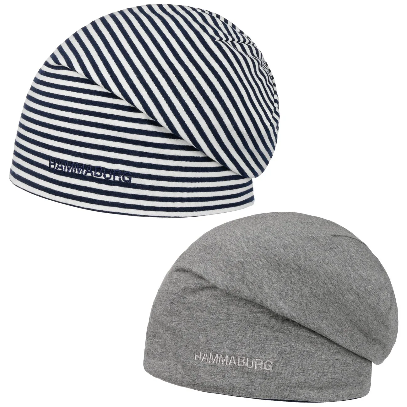 Reversible Long Beanie by - navy - Female - Size: One Size - Hammaburg - FashionsVida