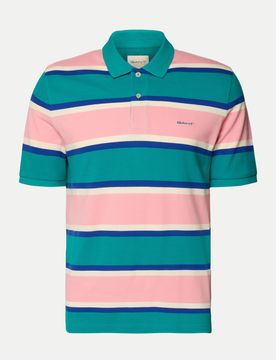 Gestreiftes Poloshirt Mehrfarbig XL