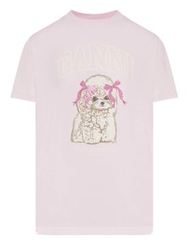 T-shirt in jersey con stampa frontale