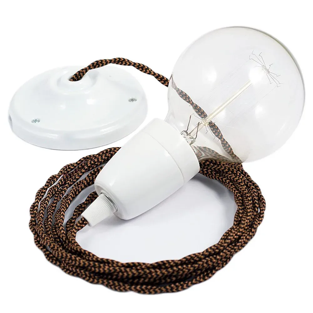 Cables Suspension Luminaire Tz22 2 M Black / Whiskey / White One Size - Creative - FashionsVida