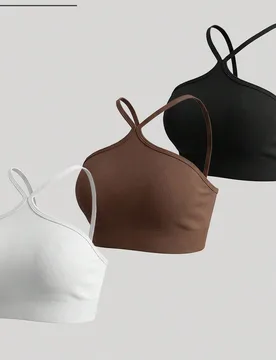 PIEZAS Camiseta deportiva / Camiseta de tirantes / Diseño de busto curvado / Ropa de entrenamiento de moda y versátil para mujeres - Shein - FashionsVida