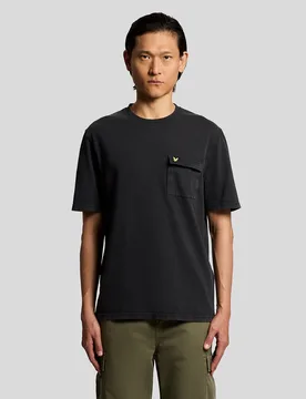Mens Cargo Pocket T-Shirt - Black - Size Large - Lyle & Scott - FashionsVida