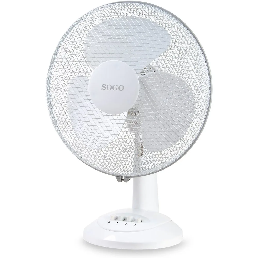 Ventilador de mesa con 3 velocidades oscilante 12 - Sogo - FashionsVida