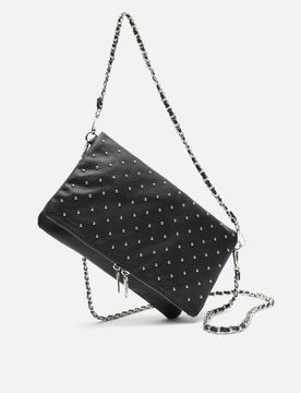 Tachita bolso bandolera con doble asa y detalles metalizados