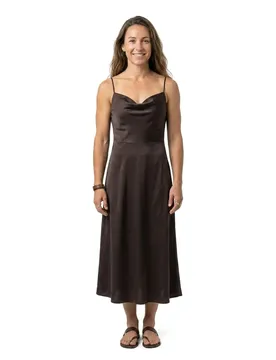 Vestito Midi Senza Maniche Ravenna Coffee Bean 38
