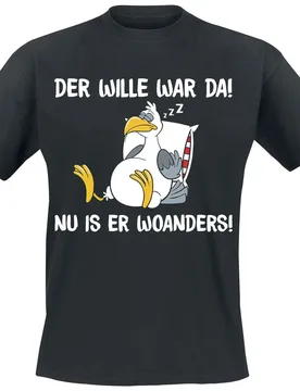 T-Shirt - Der Wille war da - S bis 4XL - für Männer - Größe S - schwarz - Männer - male - Tierisch - FashionsVida