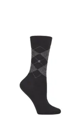 Women's 1 Pair Marylebone Lurex Virgin Wool Socks Black 3.5-7.5 Ladies - Black - Size: Small