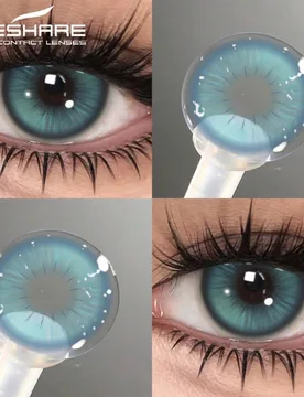 Eyeshare 1 par de lentes de contacto de color para ojos, lentes verdes, pupilas grises, lentes de ojos marrones, lentes de contacto cosméticos anuale - Shein - FashionsVida