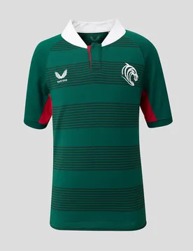 Leicester Tigers Junior 2026/27 Home Classic Short Sleeve Shirt BOTANICAL GARDEN JL Unisex - Castore - FashionsVida