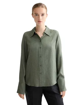 Chemise à Manches Longues Regular Fit Jacquard Thyme 34