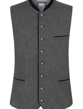 Trachtenweste Fabricio (indigo, Gr. 48) von Classics für Herren, Oberteile, 55% Wolle, 25% Polyester, 20% Viskose - Stockerpoint - FashionsVida