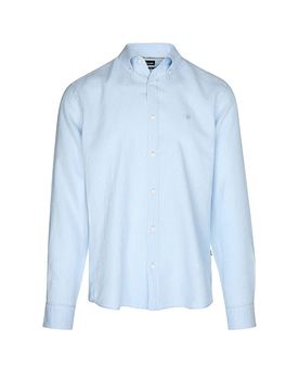 Leinenhemd H-LIAM hellblau L herren
