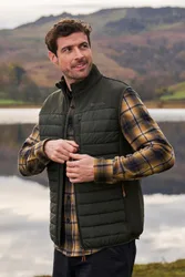Turbine Mens Padded Hybrid Gilet - Green