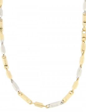 Collana Uomo Oro Giallo Bianco GL100366