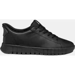 Zapatilla de mujer en piel y calce fast-in