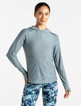 Women's Sprint City Lightweight Hoodie in Mid Grey Size: 10 - Mid Grey - Size: 10 - Dare 2b - FashionsVida