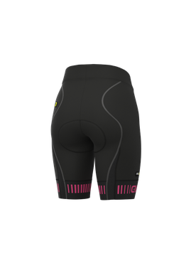 Pantaloncini ciclismo donna senza bretelle PR-R STRADA nero-rosa fluo 2024