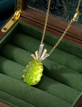 Niche Jewelry Light Luxury Fresh Color Cute Fruit Design Copper Gold-plated Two-color Pineapple Pendant Necklace for Women - Aliexpress - FashionsVida