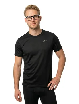 Maglia A Maniche Corte A-dura Dri Wool Black - Alpinestars - FashionsVida