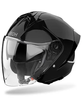 Casco Moto Jet H21 COLOR Nero Lucido taglia 2XL - Airoh - FashionsVida
