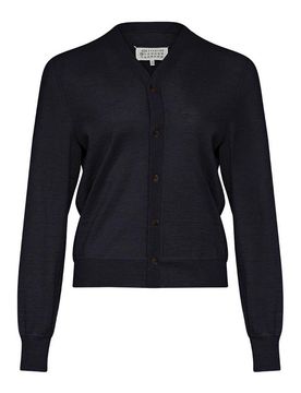Cardigan in lana con scollo a V