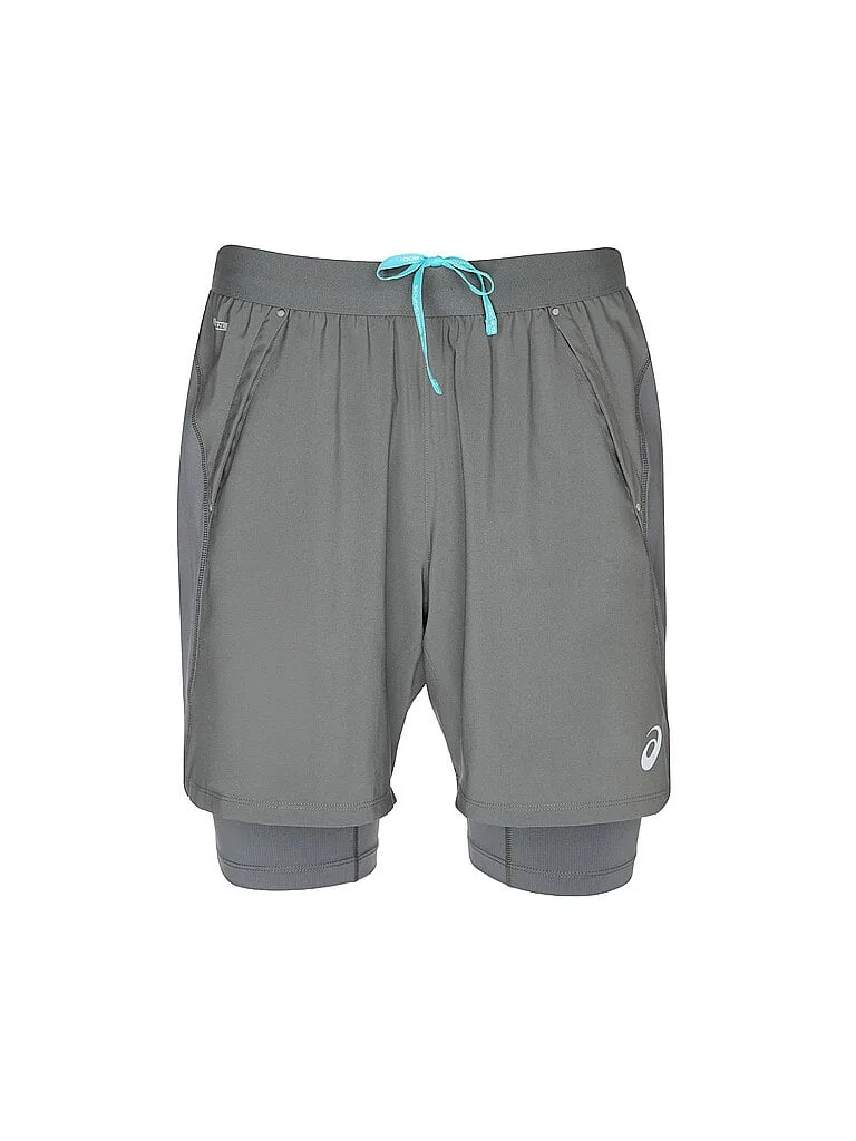 Herren Laufshort ROAD 2in1 7 grau M M - Asics - FashionsVida