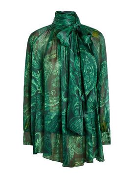 Camicia in seta con motivi cachemire