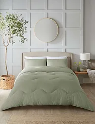 Seersucker 4.5 Tog Coverless Duvet Set Olive