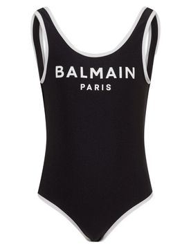 Stylish One-Piece Swimsuit with Logo - Perfect for Girls