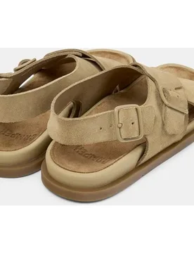 Sandalias planas de mujer de piel lluc sandal - Camper - FashionsVida