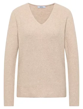Cosy ribbed V-neck female - L - FashionsVida