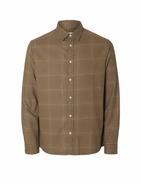 Camisa de franela Slim Fit SLHSLIMOWEN beige XXL - Selected - FashionsVida