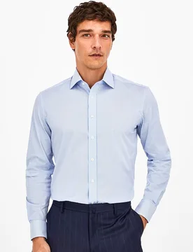 Camisa formal de hombre con stretch classic fit rayas bengal tallas grandes - Hackett - FashionsVida