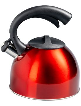 Flötenkessel „Rubinrot“, 2,7 l rot schwarz