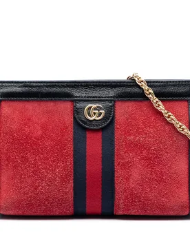 Small Suede Web Ophidia Chain Crossbody - Gucci - FashionsVida