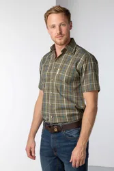 Mens Short Sleeved Country Check Shirt - - Size: XXL