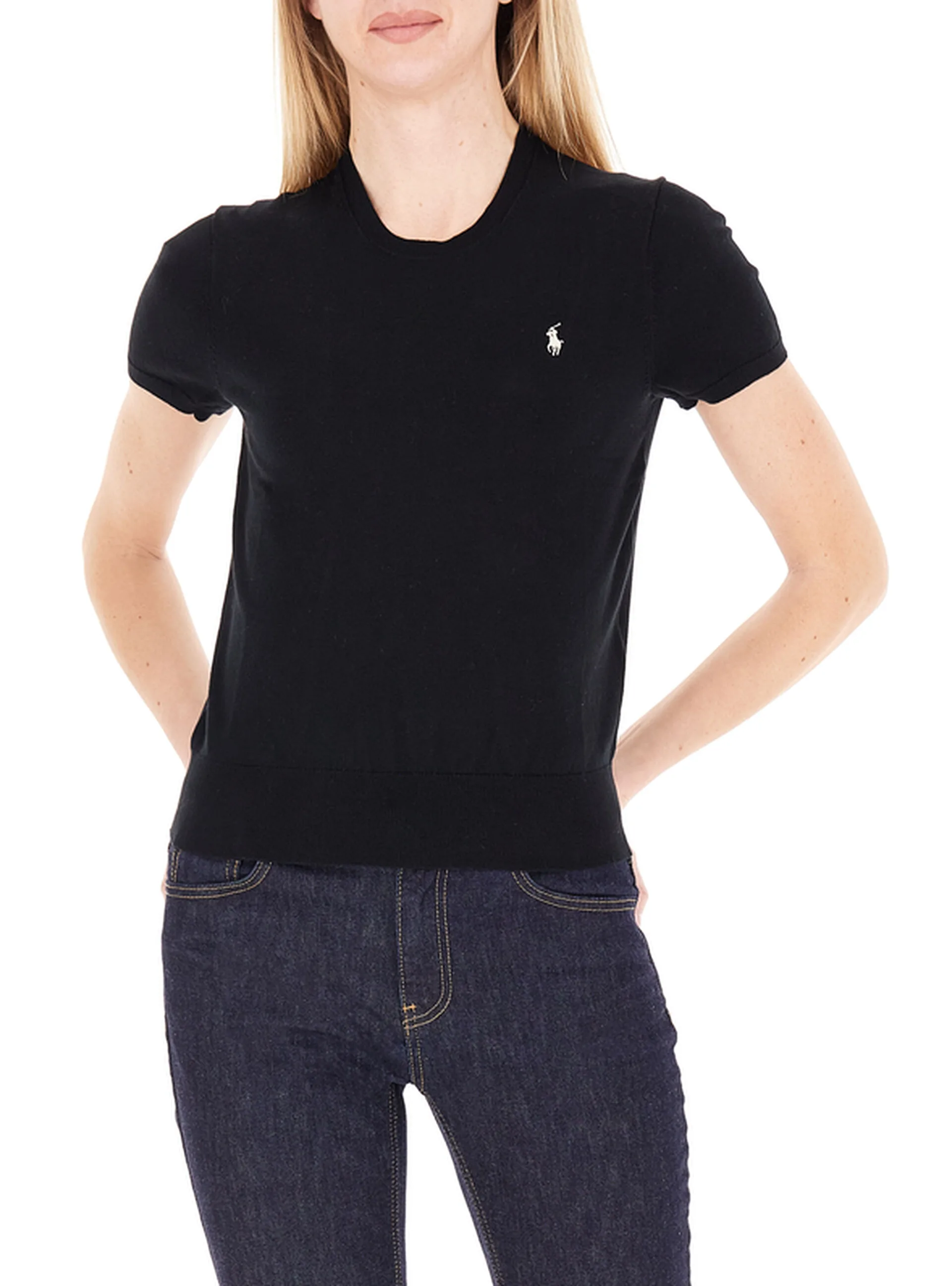 Maglia maniche corte POLO NERO L - Ralph Lauren - FashionsVida