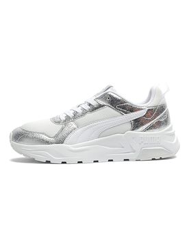 Sneakers bianche e argento in mesh Trinity 2 Lt Metallic Whisper 38