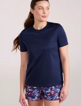 Womens Swimming T-Shirt - Navy - Navy - Size: 10 - Mountain Warehouse - FashionsVida