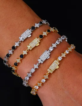 TOPGRILLZ 6MM Sparkling Star Tennis Chain Colorful Round Gemstone Design Bracelet 5A+ Cubic Zircon Luxury Jewelry For Men Women - Aliexpress - FashionsVida