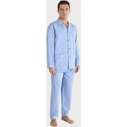 Pijama tela largo solapa