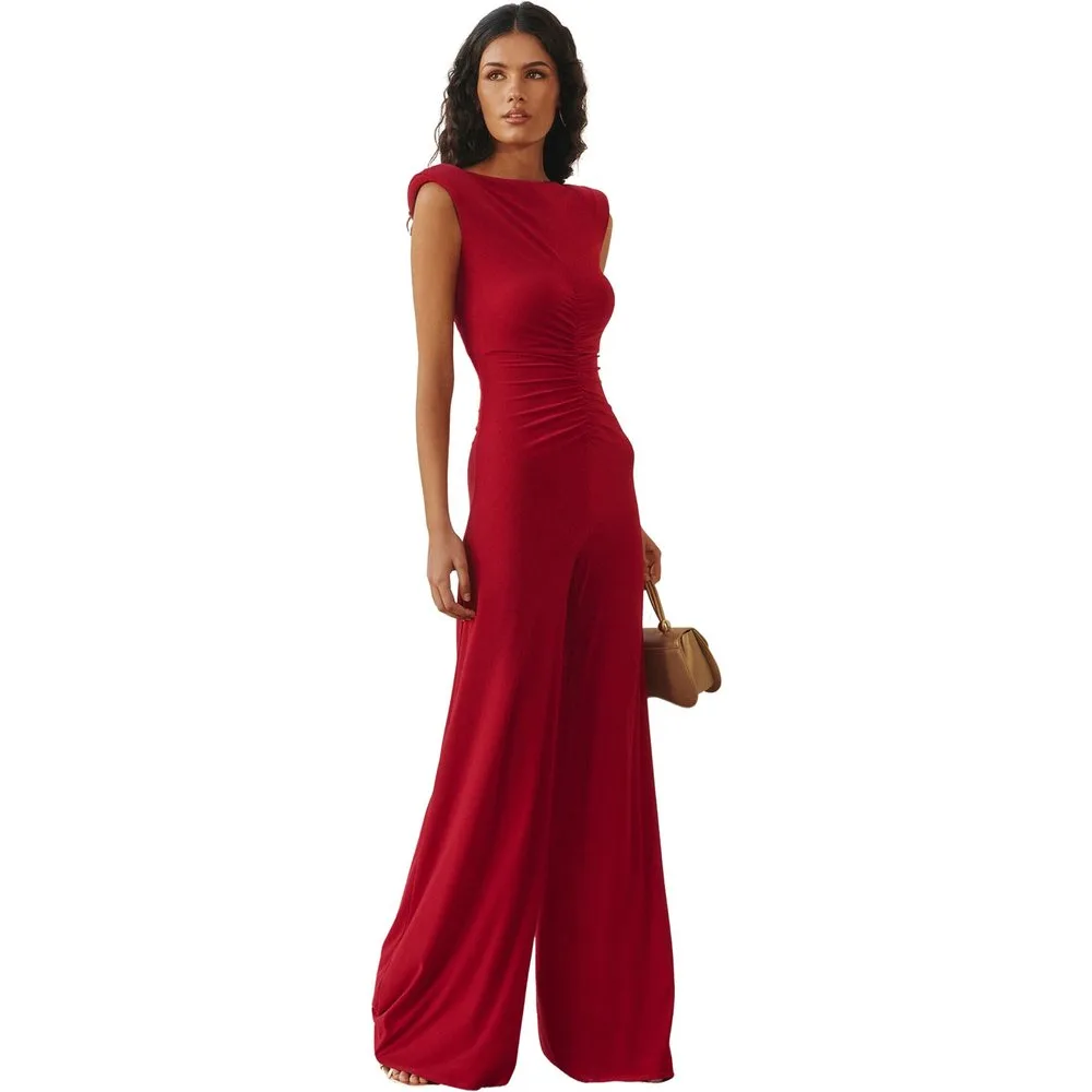 Mono de corte maxi con escote lágrima en espalda - MIPHAI - FashionsVida