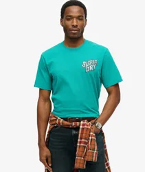Superdry Herren Lässiges Outdoor-narrativ-t-shirt Turquoise - Größe: M