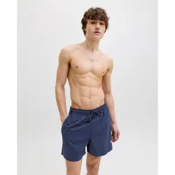 Jack & Jones - Bañador bermuda de hombre liso con cintura elástica