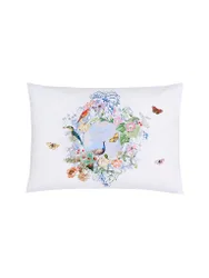 Satin Kissenbezug 70x90cm Peacock Weiss weiss baby