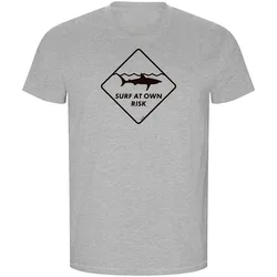 T-shirt à Manches Courtes Surf At Own Risk Eco Heather Grey L