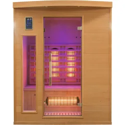 Sauna de infrarrojos de 3 plazas Apollon Quartz France-Sauna