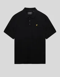 Men's Plus Size Cotton Polo Shirt in Jet Black