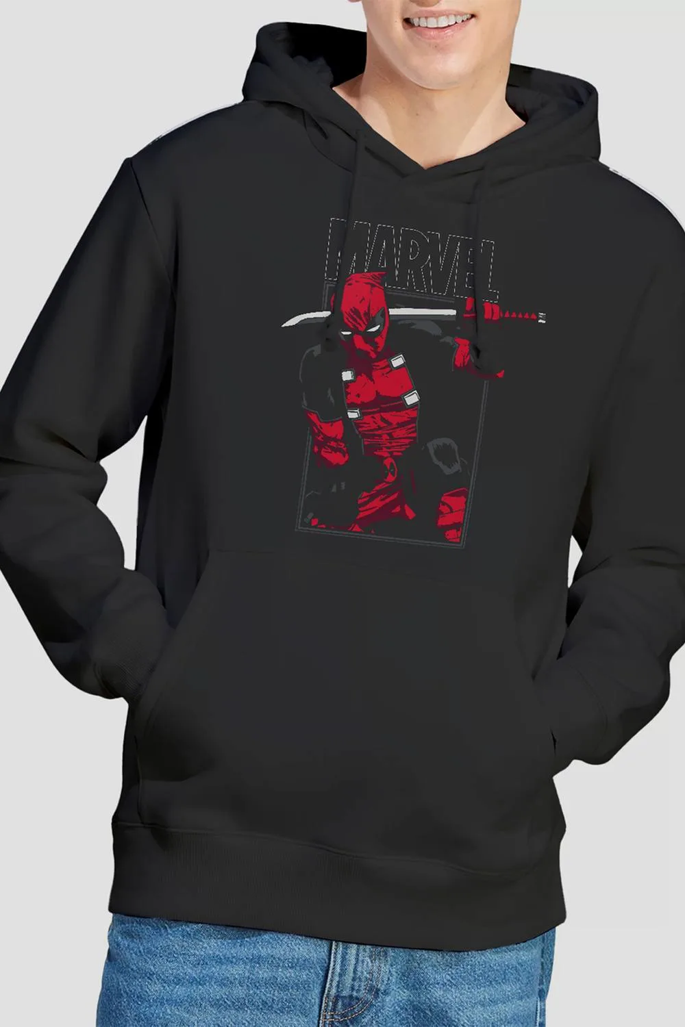 Deadpool Sword Hoodie - Black - Size: S - Marvel - FashionsVida