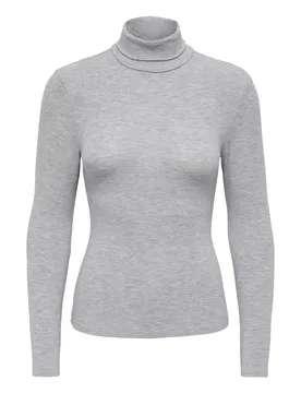 ONLGLAMOUR L/S ROLL-NECK TOP JRS NO female - XS - FashionsVida